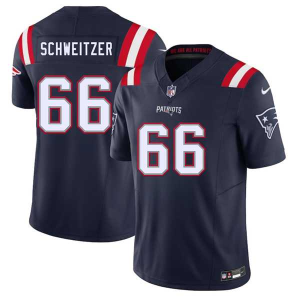 Men & Women & Youth New England Patriots #66 Wes Schweitzer Navy 2025 F.U.S.E. Vapor Limited Stitched Jersey